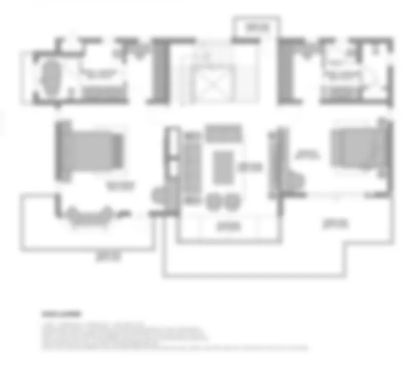 County Center Court Type A - 3 BHK + 2 Toilet floor plan